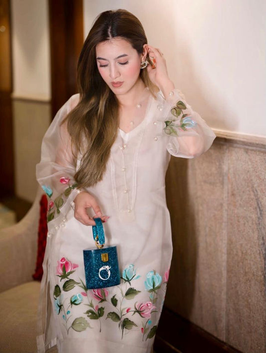Ivory Handpainted Garden Coord Set