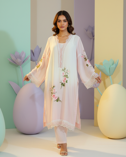 Blush Rose Handpainted Tunic