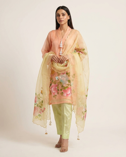 Sunset Garden Handpainted Suit