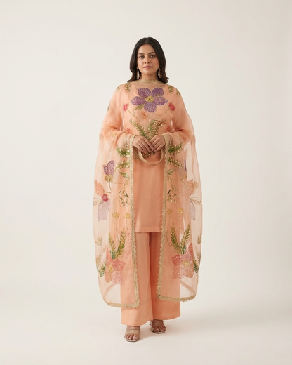 Peach Garden Handpainted Suit