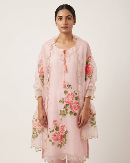 Blush Bloom Handpainted Suit