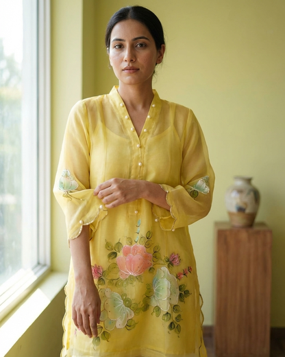 Sunlit Bloom Handpainted Suit