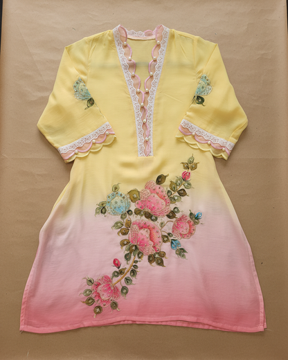 Handpainted Bloom Garden coord set