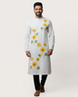 Ivory Sunflower Handpainted Kurta