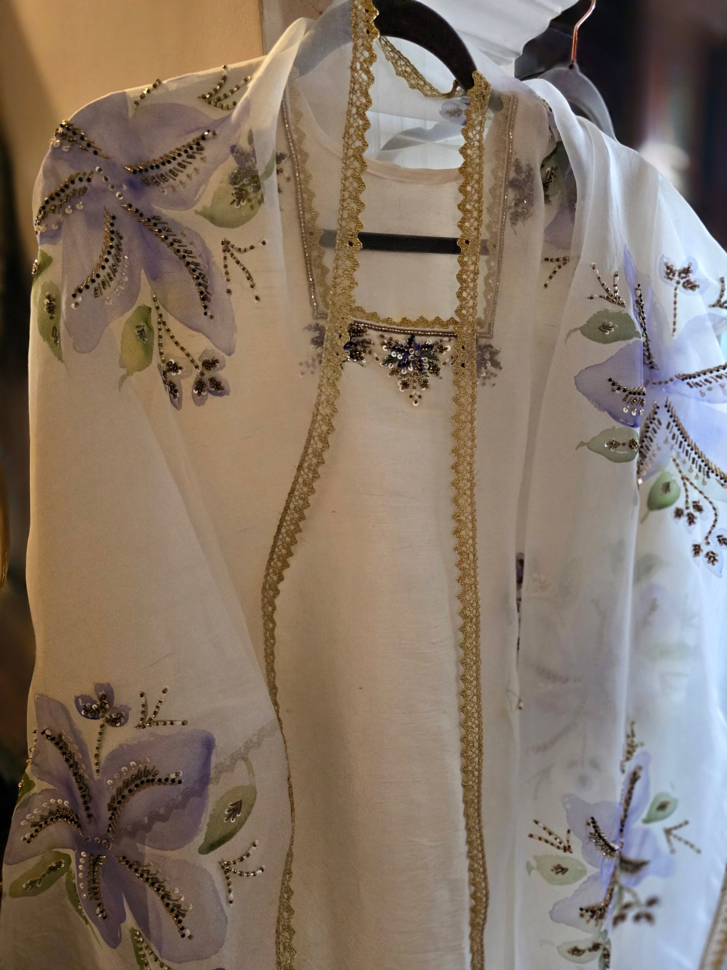 Ivory Lily Handpainted Suit