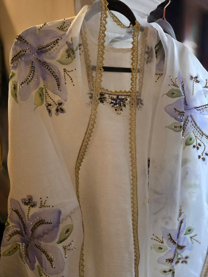 Ivory Lily Handpainted Suit