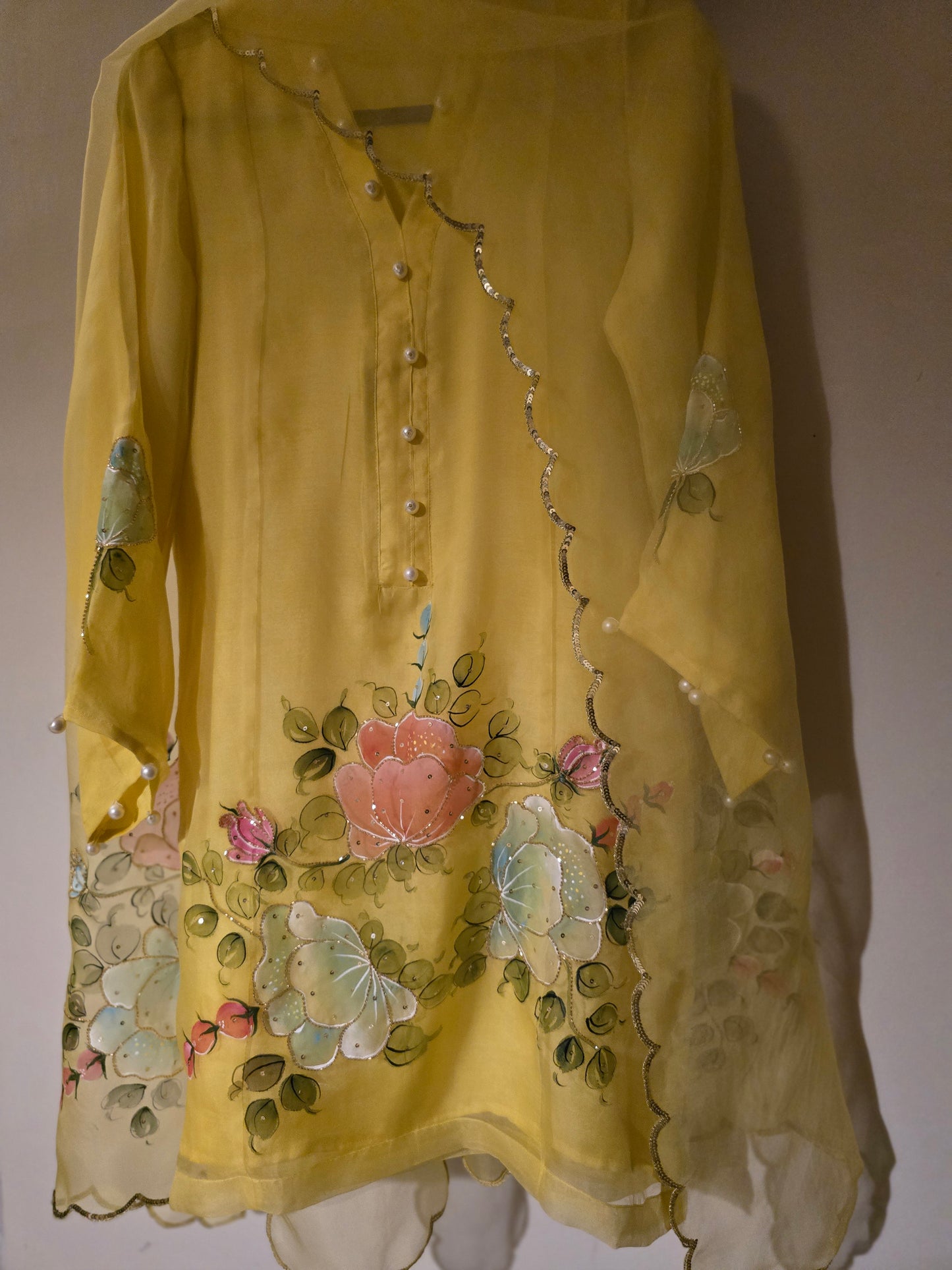 Sunlit Bloom Handpainted Suit