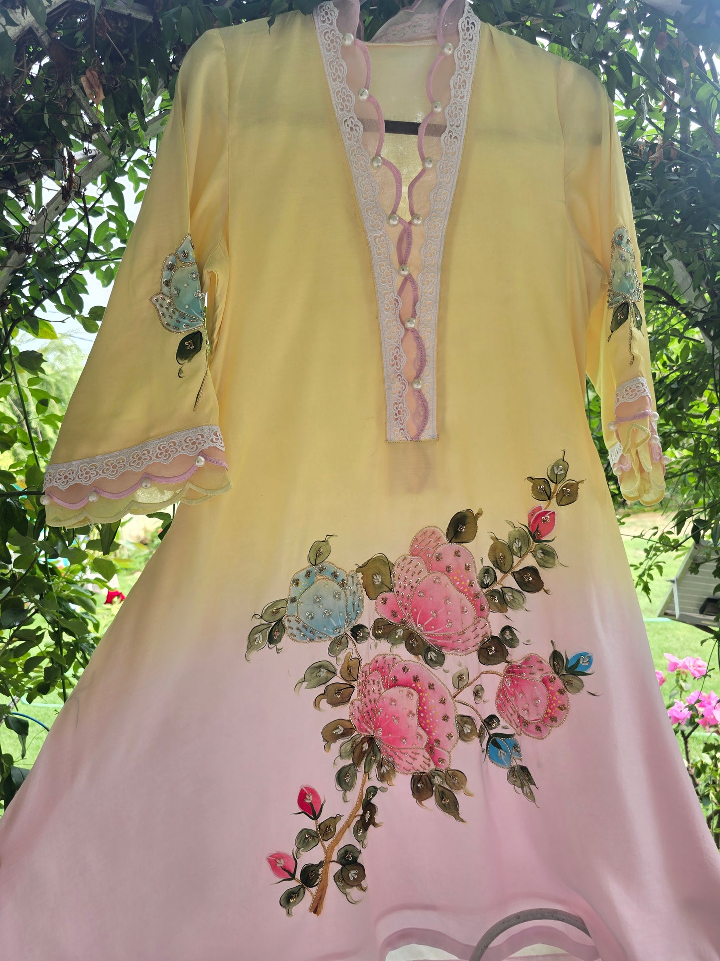 Handpainted Bloom Garden coord set
