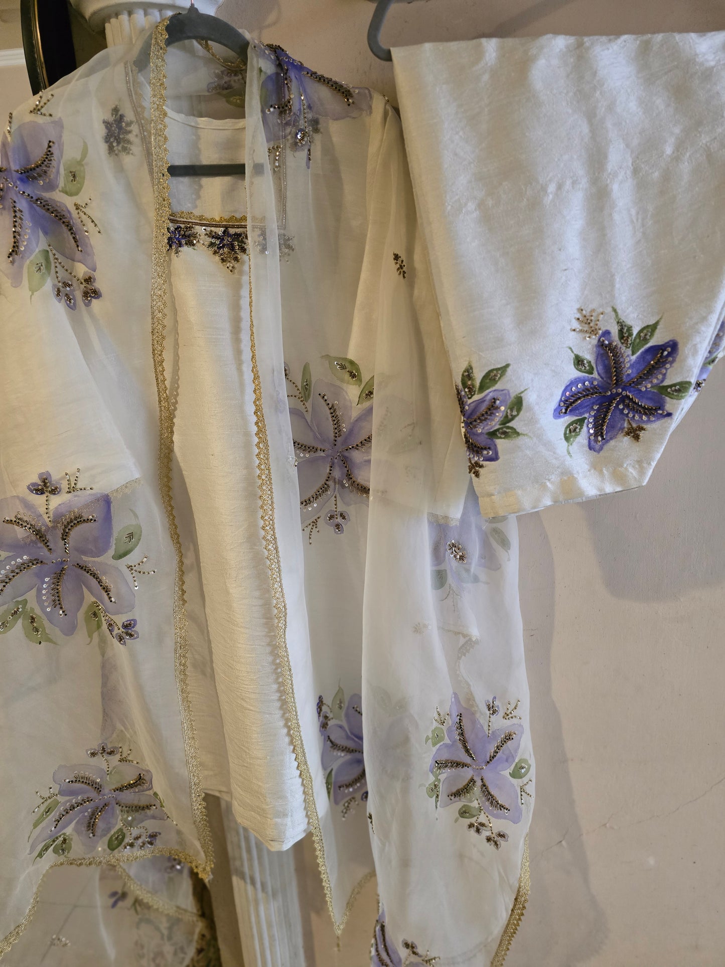 Ivory Lily Handpainted Suit