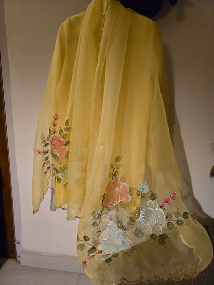 Sunlit Bloom Handpainted Suit